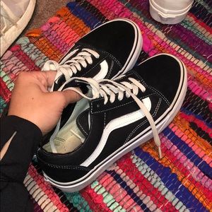 Black and white old school Vans